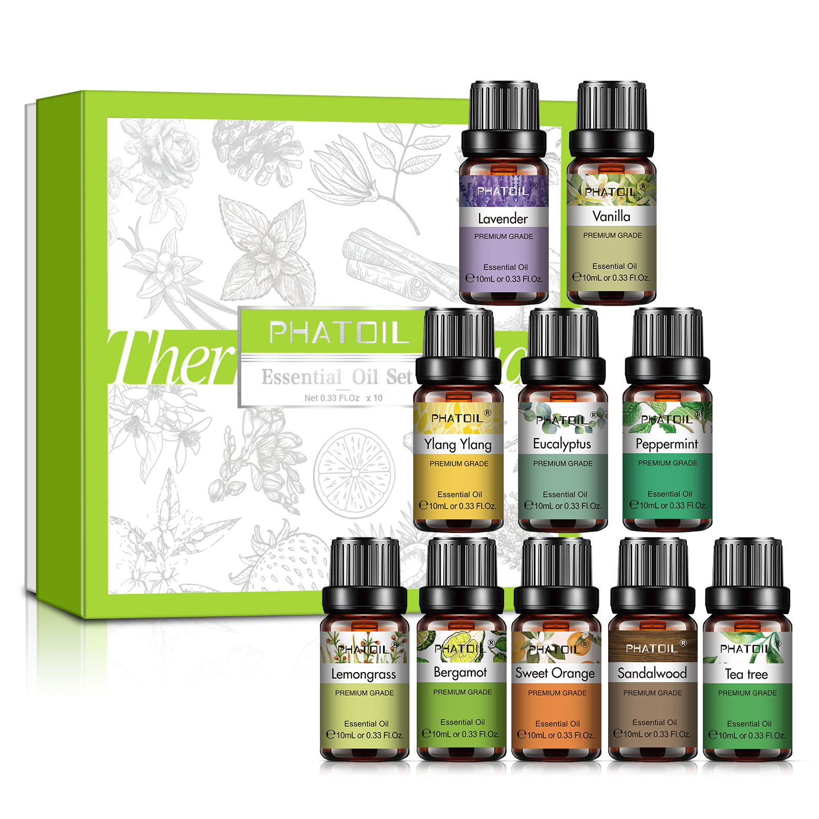Herbal Wellness Tea - PHATOIL 1/6/10pcs Essential Oils Set For