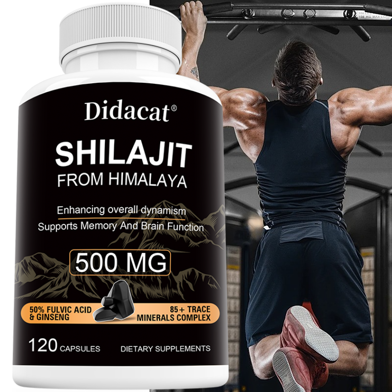 Herbal Wellness Formula - Himalayan Shilajit & Ginseng Capsules, Natural