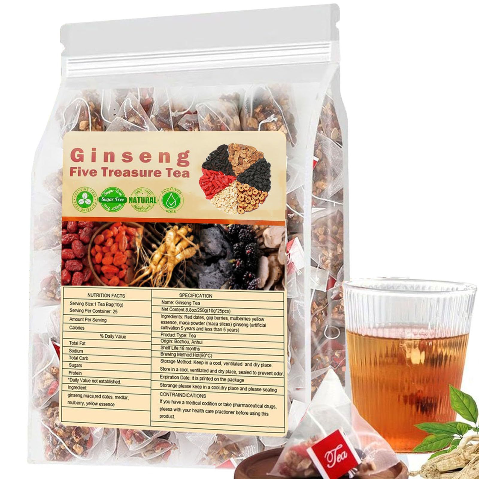 Ginseng Five Treasures Tea Kid – Herbal Wellness Tea Bewertung und Preis