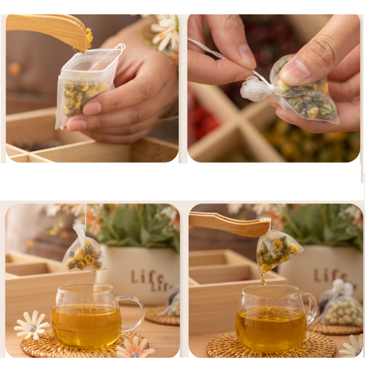 100pcs Tea Bags Nylon Food Gra – Herbal Tea For Wellness Bewertung und Preis